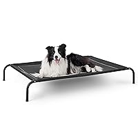 Bedsure Large Elevated/Raised Pet Cots Bed with Skid-Resistant Feet for Large Dogs, Hammock, Indoor & Outdoor, Portable, Frame with Breathable Mesh