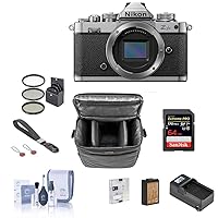 Nikon Z fc DX-Format Mirrorless Camera Bundle with 64GB SD Card, Shoulder Bag, Wrist Strap, Extra Battery, Charger, Screen Protector, Cleaning Kit