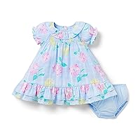 Janie and Jack Baby Girls Floral Short Sleeve Dress (Infant)