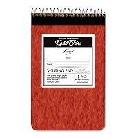 Ampad Gold Fibre Retro Writing Pad, Red Cover, White Paper, 5 x 8, Medium Rule, 80 Sheets, 1 Each (20-007)