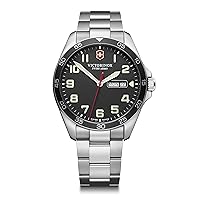 Victorinox Fieldforce Day/Date, Black Dial, Stainless Steel Bracelet