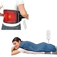 Comfytemp Cordless Heating Pad with Massager and Heating Pad for Back Pain Relief - FSA HSA Eligible Extra Large Heating Pad XXL, Full Body Heating Pad