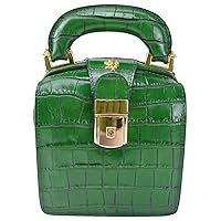 Pratesi Leather Bag for Women Brunelleschi K120/L Handbag in cow leather - Brunelleschi K120/L Emerald Made in Italy