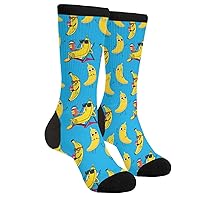 Funny Novelty Socks Casual Athletic Crazy Cute Crew Socks For Women Men