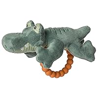 Mary Meyer Soft Baby Rattle with Soothing Teether Ring, 6-Inches, Afrique Alligator