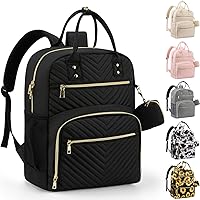Diaper Bag Backpack,Baby Essentials Diapers Bag with Pacifier Case,Multipurpose Stylish Large Capacity Travel Backpack for Baby Girl/Boy(M-Black)