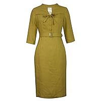 Womens Linen Tie Dress