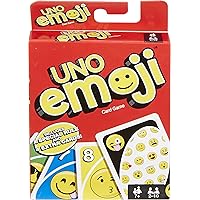 Mattel Games UNO Emoji Card Game, Gifts for Kids and Adults, Family Game, Hilarious Emojis