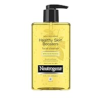Healthy Skin Boosters Facial Cleanser with Moisturizing Vitamin E and Antioxidant White Tea for Healthy Looking Skin, Oil-Free, 9 fl. oz