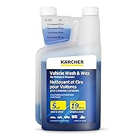Kärcher 1 Quart Pressure Washer Vehicle Detergent and Wax - Power Washer Soap for Cars, Bikes, Trucks, Boats and More