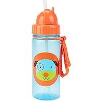 Skip Hop Toddler Sippy Cup with Straw, Zoo Straw Bottle 13 oz, Dog