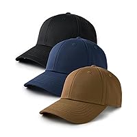 FURTALK Mens Structured Baseball Cap Adjustable Washed Cotton Golf Dad Hat Plain Classic Hats for Men