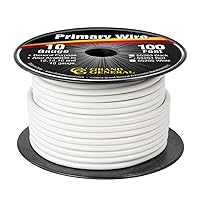 Grand General 55265 Primary Wire 100ft Roll with Spool For Trucks, Automobile and More – White