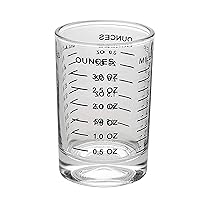 Measuring Shot Glass with Measuring Lines, 3oz / 90ml - Bartender Accessories, Jigger for Bartending, Shot Glass Measuring Cup with Ounces & Milliliters
