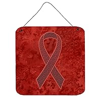 AN1214DS66 Burgundy Ribbon for Multiple Myeloma Cancer Awareness Wall or Door Hanging Prints Aluminum Metal Sign Kitchen Wall Bar Bathroom Plaque Home Decor, 6x6, Multicolor