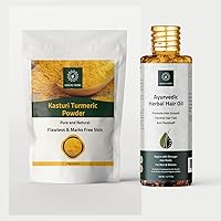 Kasturi Manjal Powder for Skin and Herbal hair Oil Mixed with Traditional Herbs
