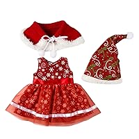 Baby Doll Clothes for 20inch Dolls 3PCS/Set Baby Doll Outfits Red Flower Print Baby Doll Accessories Set 1