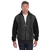 Gioberti Men's Full Zip Lightweight Geometric Design Cardigan Sweater