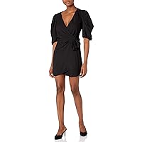 The Kooples Women's Short V-Neck Dress with Wraparond Silhouette