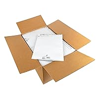 Duck Brand #5 Gusseted Self Seal Poly Bubble Mailer Lined with Bubble Cushioning for Shipping and Mailing, White, 10.5 In x 15 In, 100 Pack (287993)