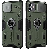 Nillkin CamShield Armor iPhone 11 Case with Kickstand and Camera Lens Cover, Shockproof Hard PC Back and Soft Silicone Bumper Hybrid Protective Cover for iPhone 11 6.1 inch Green