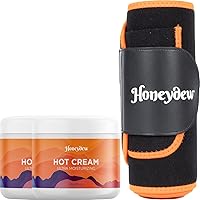 Waist Trainer and Hot Cream Set - Workout Sweat Enhancer Bundle with XL Body Toning Neoprene Sweat Shaper for Women and Men plus 2 Pack Invigorating Workout Cream for Stomach Butt and Thighs