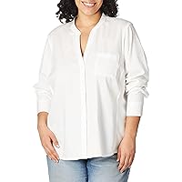 Calvin Klein Women's Plus-Size Non-Iron Knit Combo Shirt