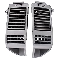 MOTOKU Left Driver and Right Passenger Side Silver Gray Dashboard AC Air Vent Outlet Panel Grille Assembly for Nissan TITAN 2004-2006 Armada 2005-2006
