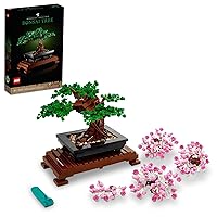Icons Bonsai Tree, Features Cherry Blossom Flowers, DIY Plant Model for Adults, Creative Gift for Home Décor or Office Art, Botanical Collection Building Set, Gift for Mother's Day, 10281
