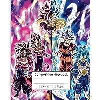 Anime Primary Composition Notebook, College Ruled (7.5 x 9.25): School Notebook, Gift for Kids Teens and for Back to School, Gift for Anime Lovers