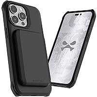 Ghostek Exec iPhone 15 Pro Max Wallet Case, Compatible with MagSafe Accessories, Detachable Magnetic Credit Card Holder, Kickstand (6.7 Inch, Black)