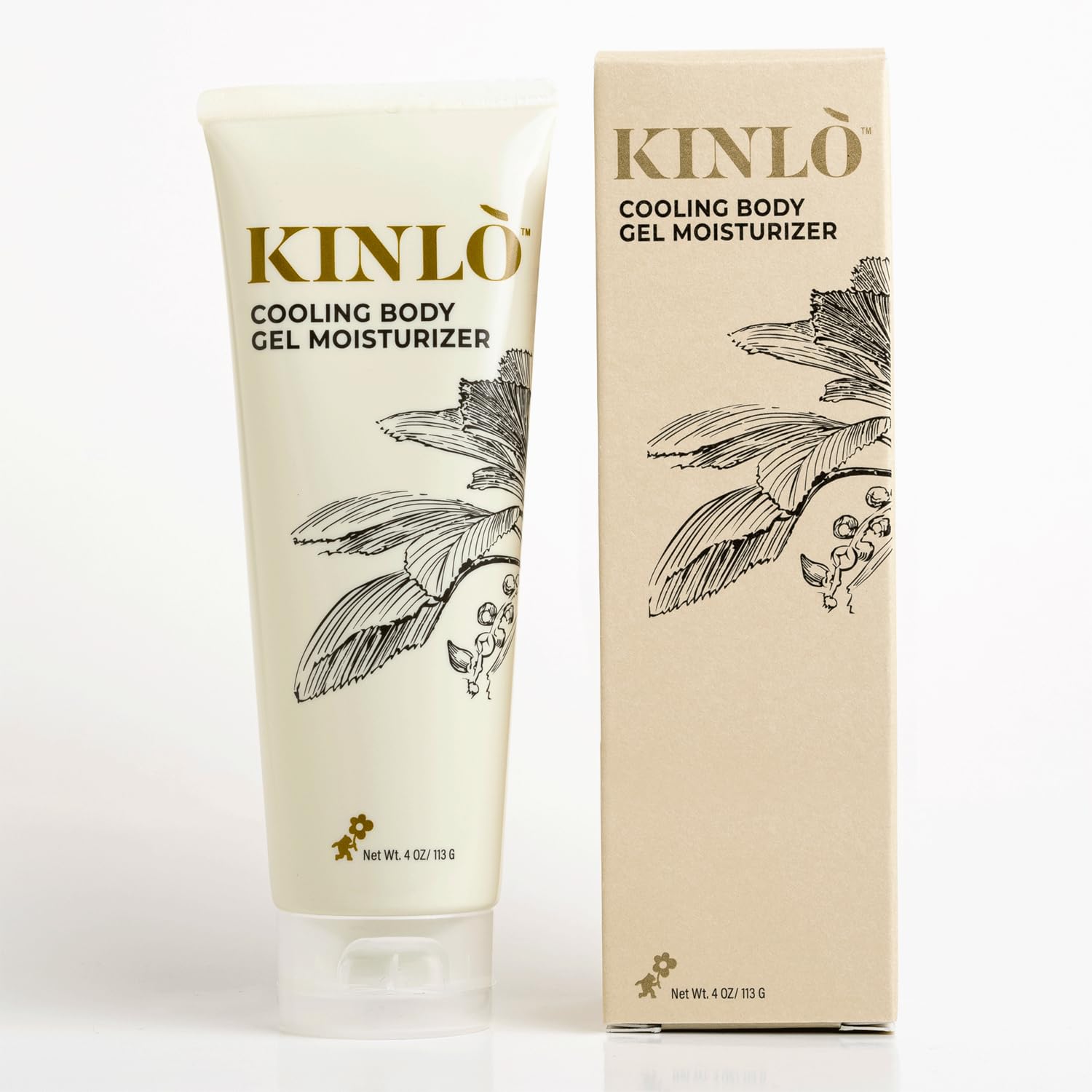 Kinlo Cooling Body Gel Moisturizer, 4 fl oz | Hydrating Skin Care Body Lotion | Black Owned Skincare