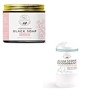 Natural Elephant Rose Infusion Duo: Black Soap & Deodorant Stick Bundle