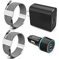 S23 S24 Ultra Charger Type C, SCRUAK 45W PPS Super Fast USB-C Wall/Car Charger for Samsung Galaxy S24 Ultra/S24+/S24/S23 Ultra/S23+/S23/S22/S20/Note 20/Note 10+(10FT+3.3FT 5A Type C Cable)