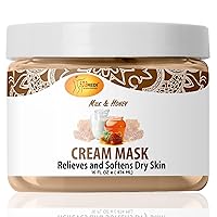 Body and Foot Cream Mask, Milk and Honey, 16 Oz - Pedicure Massage for Tired Feet and Body, Hydrating, Fresh Skin - Infused with Hyaluronic Acid, Amino Acids, Panthenol, Comfrey Extract
