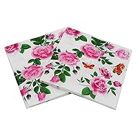 QL 20Pcs/Pack Napkins Paper Flower Pattern Decoupage Napkin Paper Tissue fit for Xmas Wedding Decor Party Table Supplies Wholesale (Color : C)