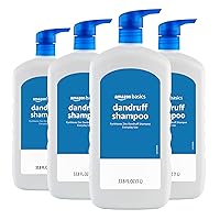 Dandruff Shampoo, Everyday Use, Normal to Oily Hair, 33.8 Fluid Ounces, 4-Pack (Previously Solimo)