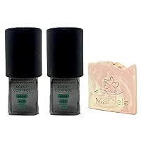 Bath & Body Works Black Wallflowers Scent Control Fragrance Plug 2 Pack With a Himalayan Salts Springs Sample Soap