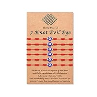 Tarsus (Ver.3) Evil Eye 7 Knot Lucky Bracelets Adjustable Red String Amulet for Women Men girls & Boys £¨6 Pcs Bracelet£©