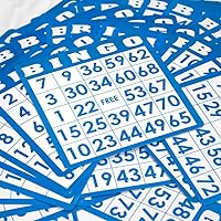 Brybelly 50 Pack of Bingo Cards with Unique Numbers - All Different!