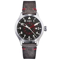 Automatic Swiss Wrist Watch - Analog Waterproof Neoteric Pilot Watch for Men Swiss Made Wristwatch with Leather Strap Band Bracelet