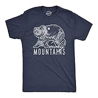 Mens Retro Smoky Mountains T Shirt Funny Camping Vintage Graphic Design Tee Guys