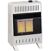 ProCom MN100TPA-B Ventless Natural Gas Infrared Space Heater with Thermostat Control for Home and Office Use, 10000 BTU, Heats Up to 500 Sq. Ft., Includes Wall Mount and Base Feet, White