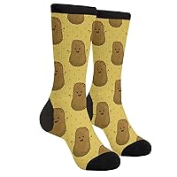 Cute Potatoes Unisex Novelty Crew Socks Funny Crazy Novelty Socks Gift