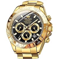 OLEVS Men's Watches Automatic Mechanical Golden Luxury Watch with Day Date Waterproof Watch