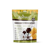 Manuka Honey and Propolis Lozenges Eucalyptus Flavor, Freshens Breath - Soothes a Throat- Immune Support with Vitamin C, Vitamin D and Zinc, 20 Count