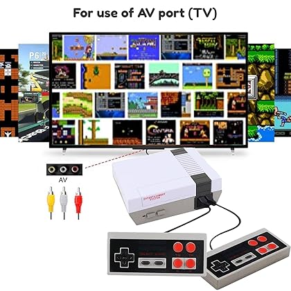 Retro Classic Game Console,Classic Video Games System Built-in 620 Games and 2 Classic Edition Controllers,Av Output Plug and Play,Retro Toys