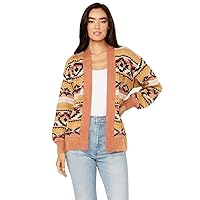 Western Sweater Womens Long Sleeve Aztec Yellow CWK7411002
