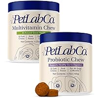 PetLab Co – Multi-Vitamin & Dog Probiotic Bundle: Chewable Multivitamins for Dogs Support Health & Dog Probiotics to Support Itchy Skin, Occasional Loose Stools, and Healthy Yeast Production