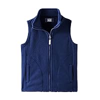 LittleSpring Kids Fleece Vest Jacket Full-Zip Warm Sleeveless